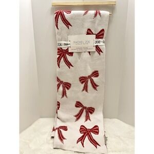 Rachel Zoe Bow Print Oversized Decorative Throw NWT Coquette